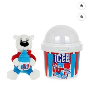 Icee Stuffed Polar Bear - Strawberry-Scented - with Cup